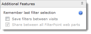 Additional Features - Save Filter Values